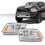Faros Cromados Led Drl Ram 2009 Al 2018