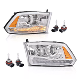 Faros Cromados Led Drl Ram 2009 Al 2018