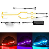 par de luces led para casco de motocicleta