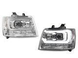 Faros Chevrolet Tahoe 07-14 ojo de angel