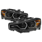 Faros Led Fondo Negro Bmw F30 3-series Sedan 2012-2015