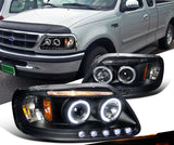 Faros ojo de ángel  fondo negro Ford F150 1997-2003